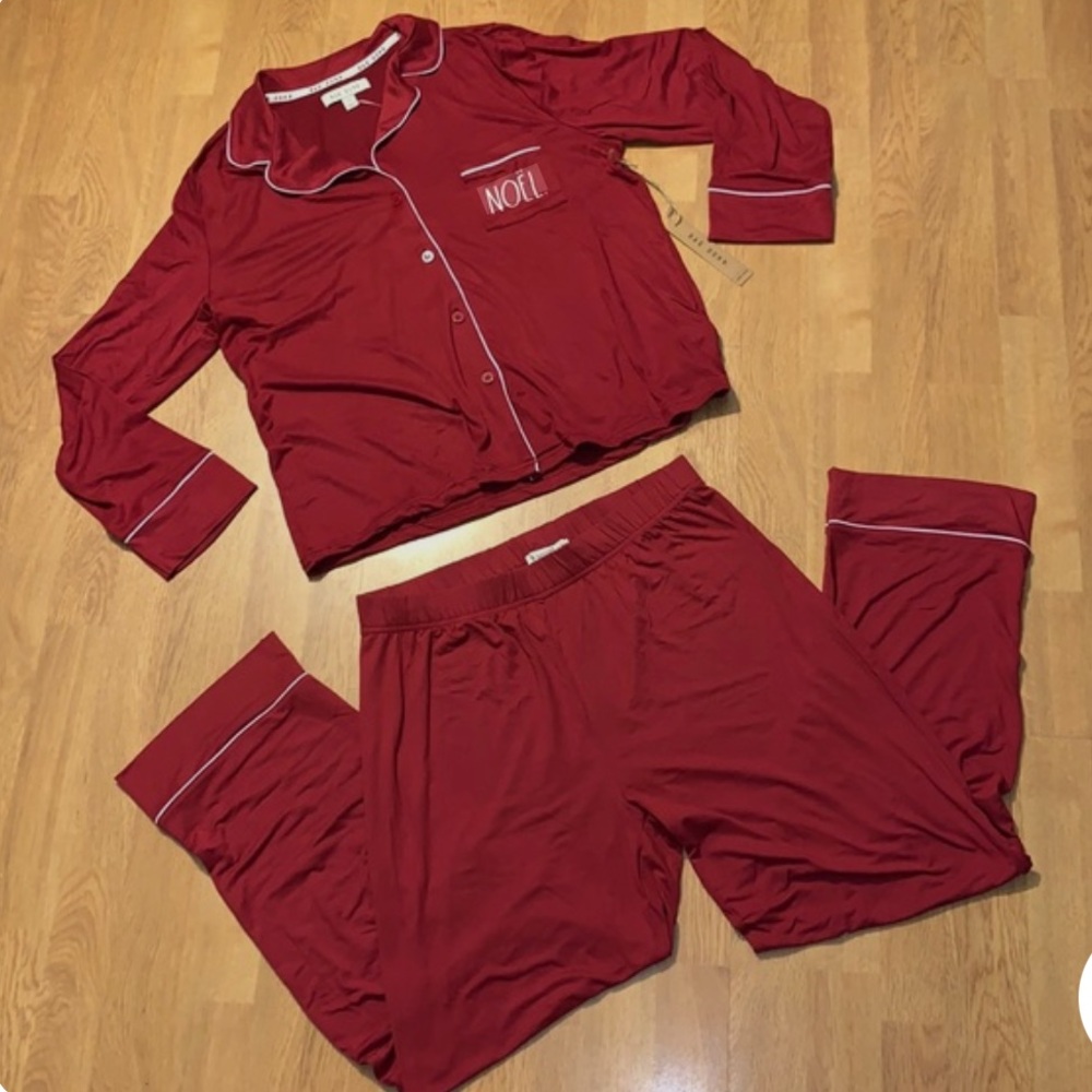 NWT Rae Dunn Red Pajama Set